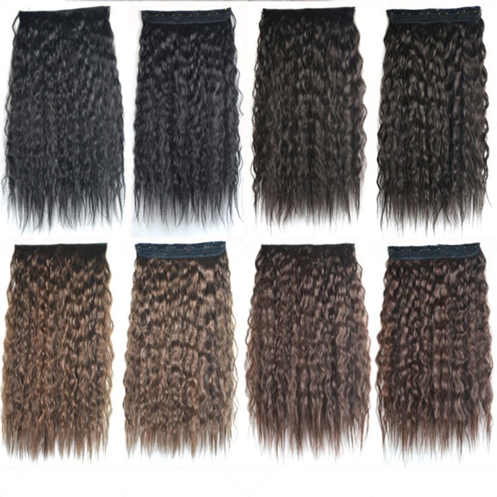 Hair clip extensions.